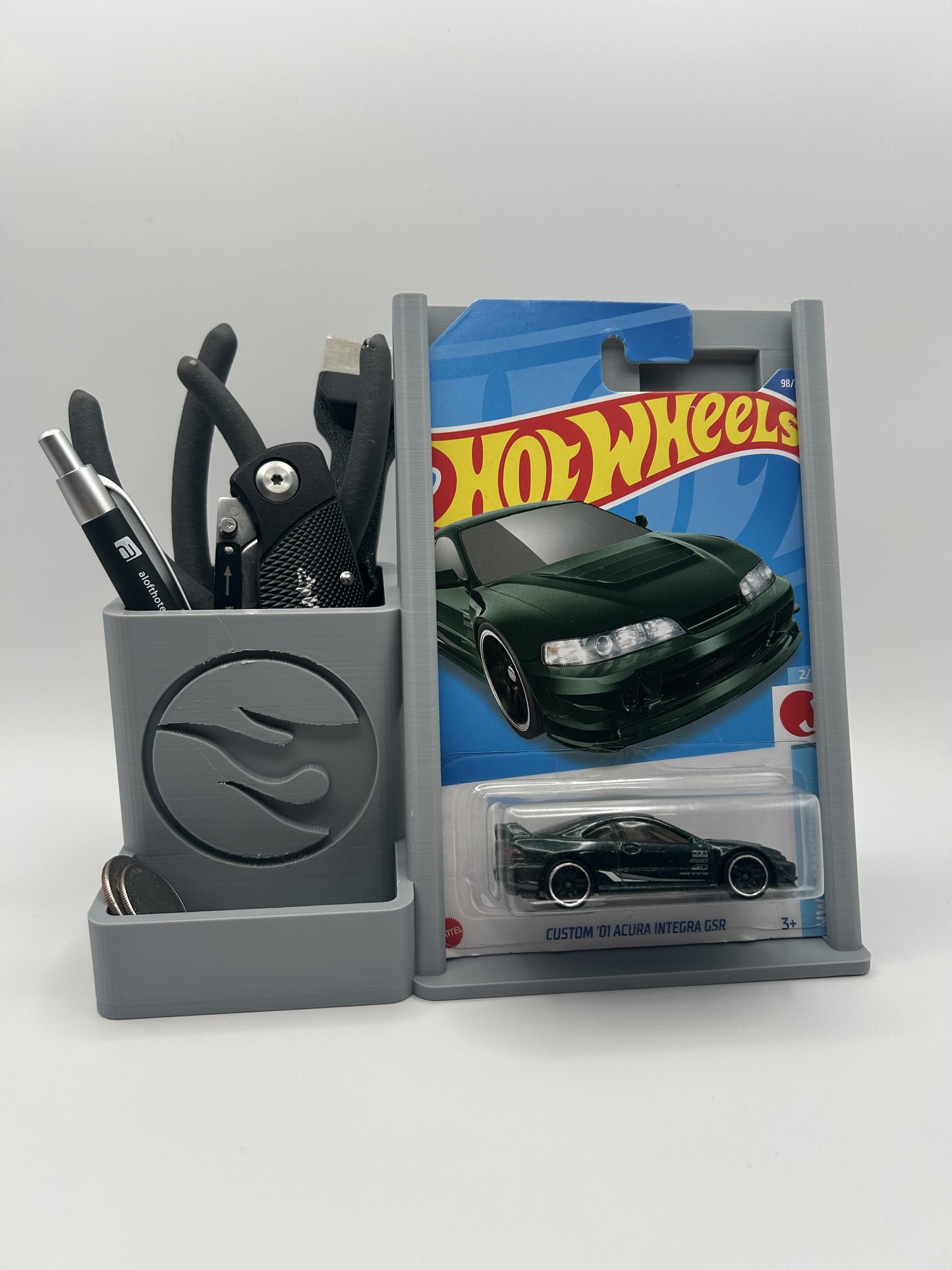 Pen holder with Hot Wheels stand